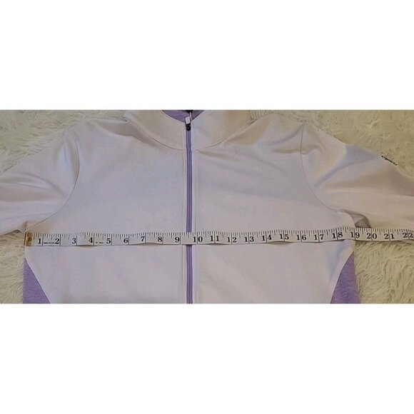 Footjoy Womens Full Zip Jacket White Purple Craguns Legacy New Pockets Wicking - Picture 13 of 14